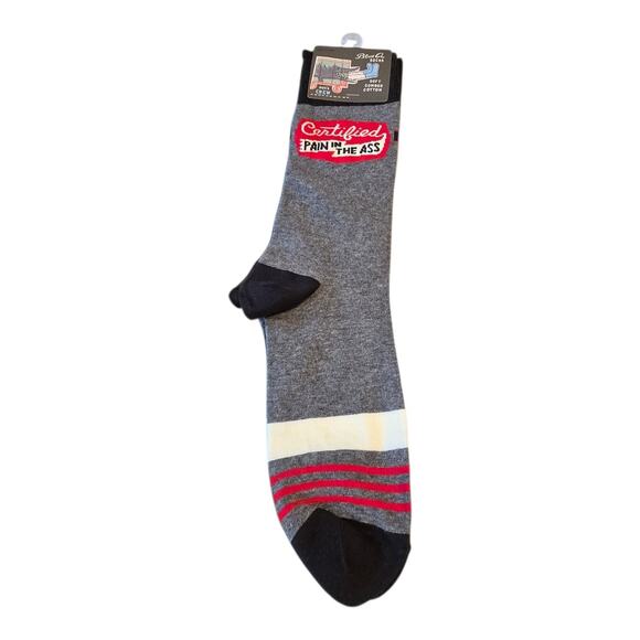 Blue Q Certified Pain in the Ass Mens Crew Socks Multicolor - Picture 1 of 4